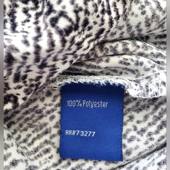 Apt 9 Sleeveless Jumpsuit Jumper Pants Animal Print Tie Belt White Gray Size L - Picture 9 of 10